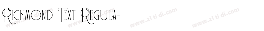 Richmond Text Regula字体转换